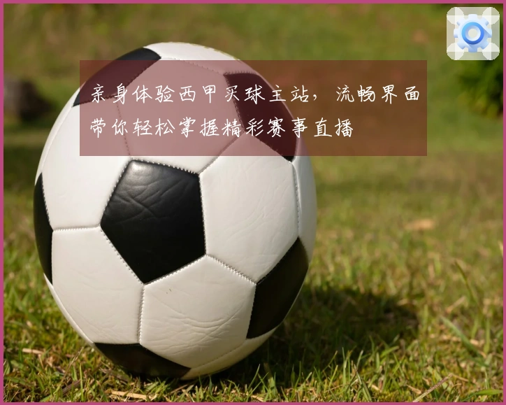 亲身体验西甲买球主站，流畅界面带你轻松掌握精彩赛事直播